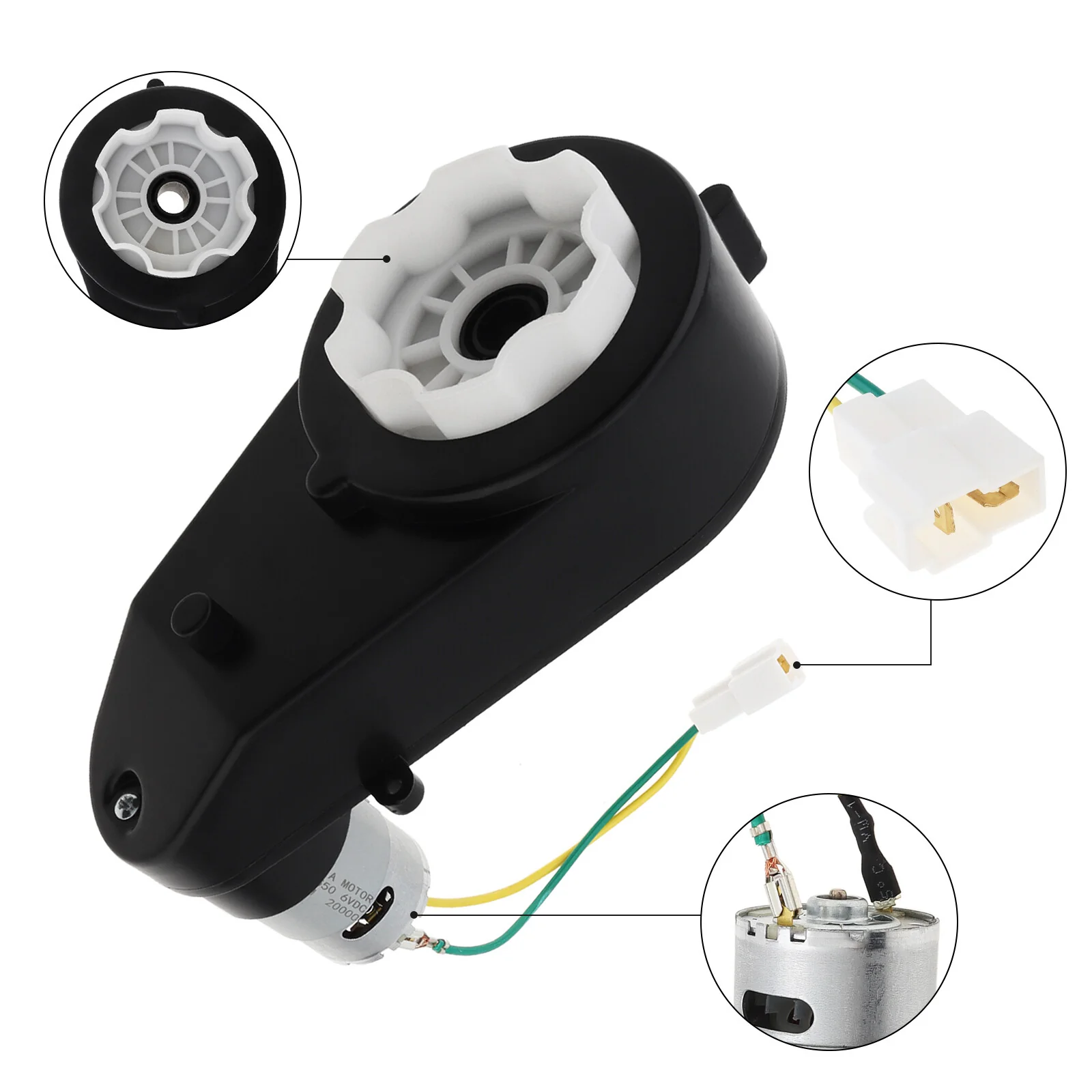 2x 12V RS550 DC Motors 12000-40000 RPM for Kids Ride-On Toy Cars with Gearbox - Image 7
