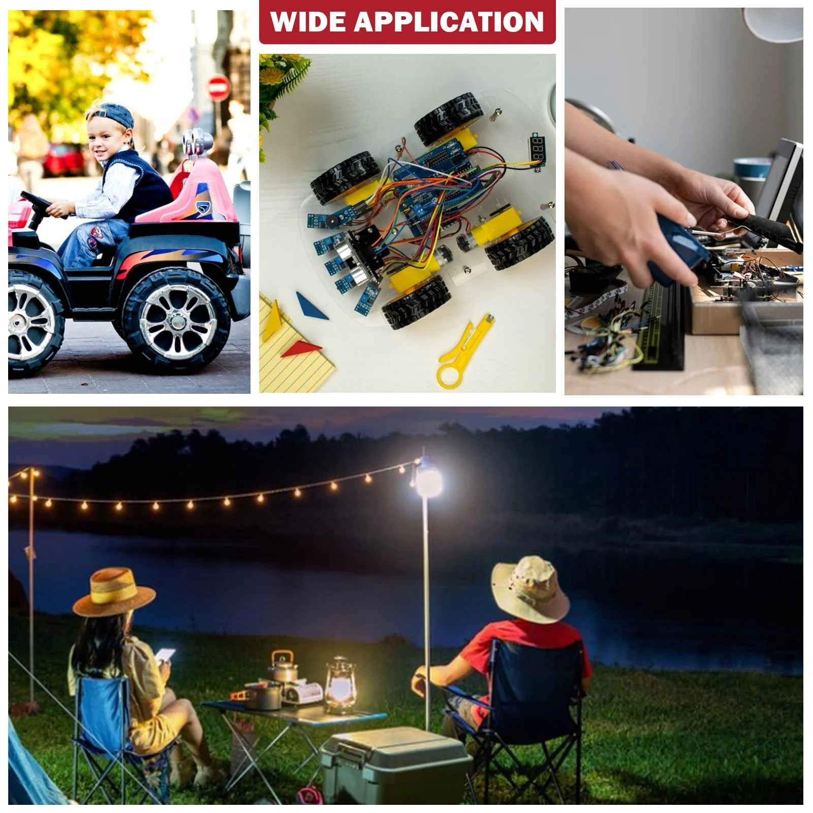 Dual Power Wheels Adapter for 20V Battery, DIY Upgrade Kit with Fuses & 14AWG Wiring - Image 7