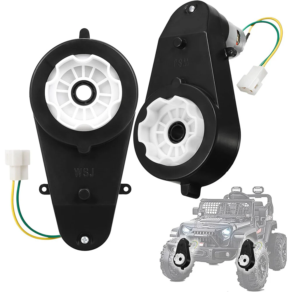 2x 12V RS550 35000RPM Electric Motors with Gearboxes for Kids Ride-On Bike and Car Toy Parts - Image 2