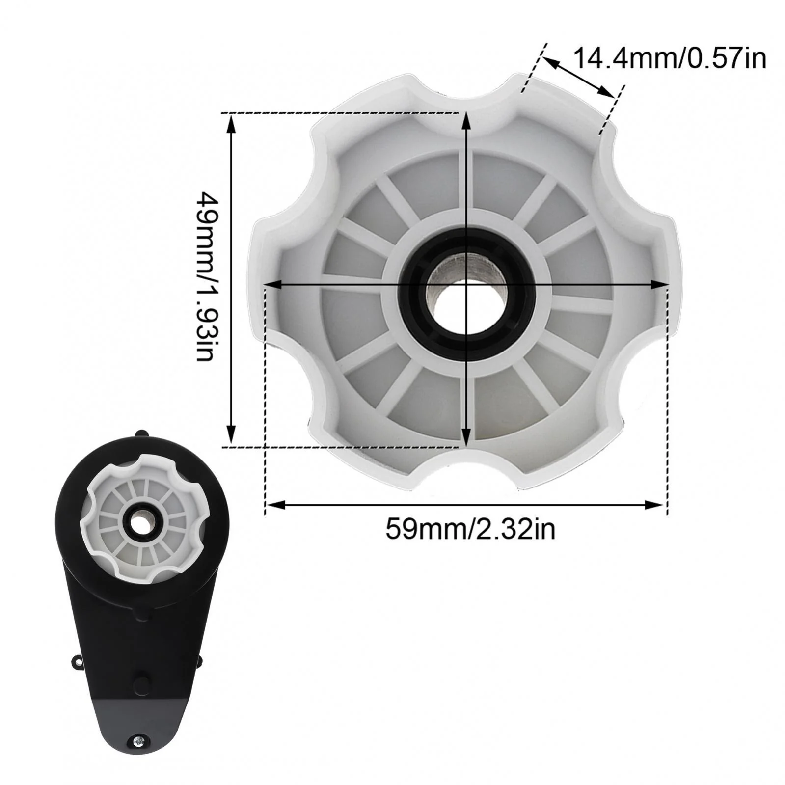 24V RS555 Motor Gearbox for Kids Ride-On Toy Car with High-Speed 18000-40000 RPM Wheel - Image 5