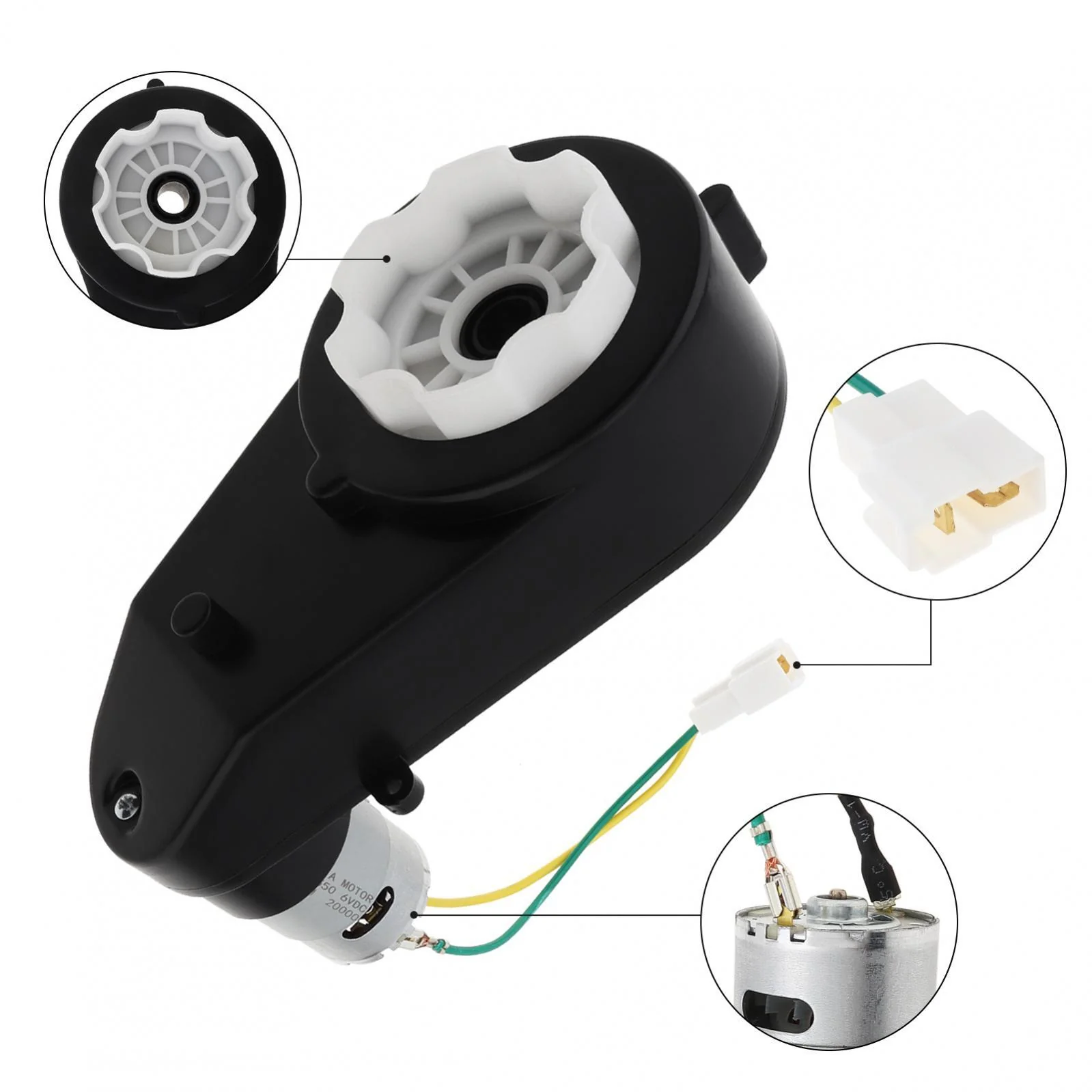 24V RS555 Motor Gearbox for Kids Ride-On Toy Car with High-Speed 18000-40000 RPM Wheel - Image 7