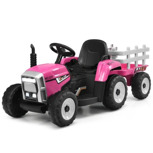 3-Gear-Shift Ride-On Tractor Car for Kids with Ground Loader - Battery Powered (12V)