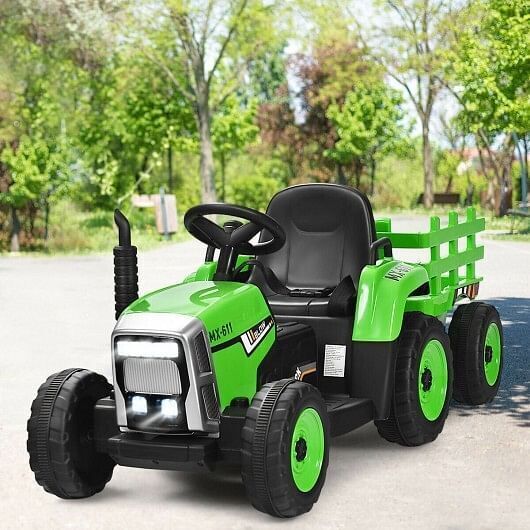 3-Gear-Shift Ride-On Tractor for Kids 3+ Years - Green - Image 3