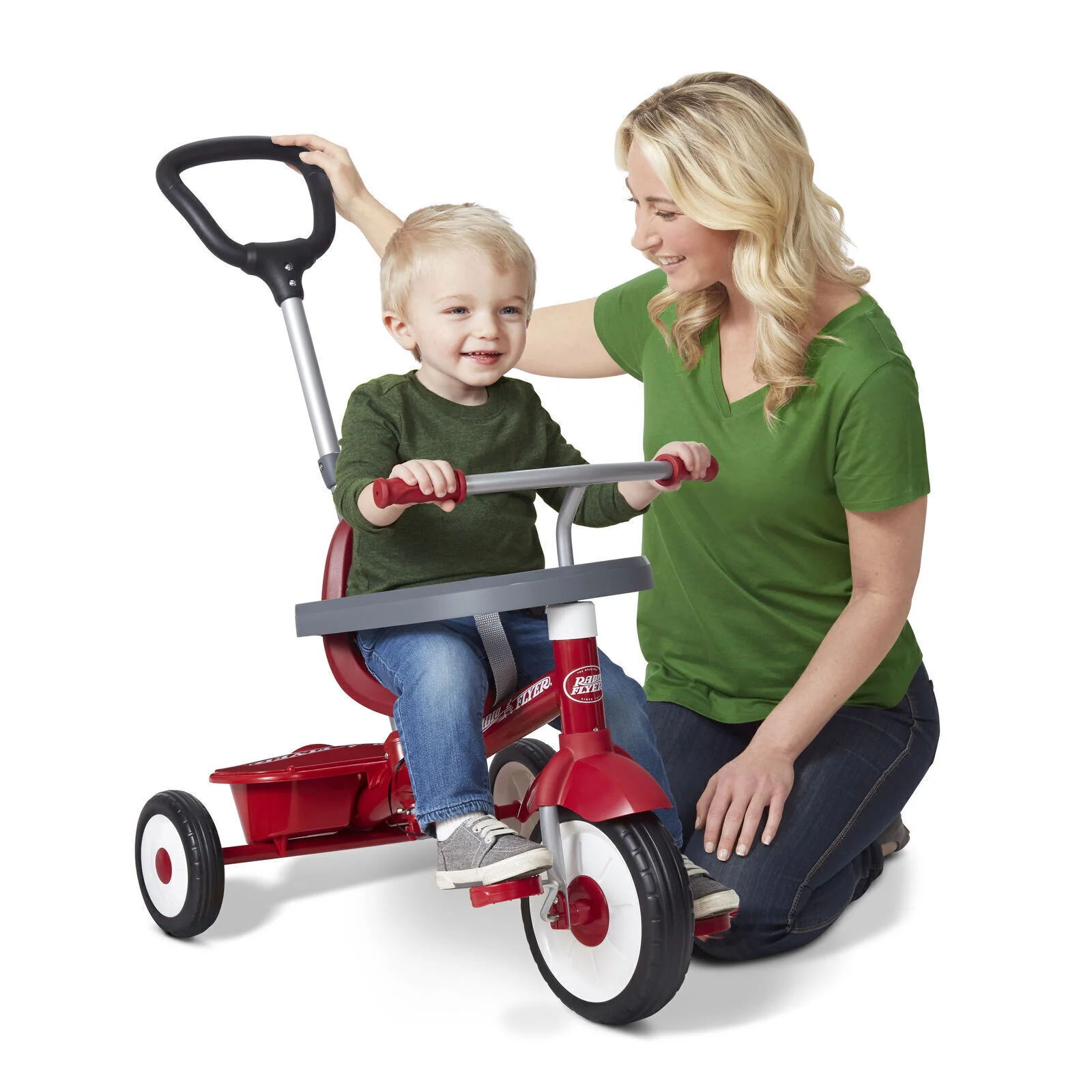 3-in-1 Adjustable Red Trike with Push Handle for Growing Boys – Stroll, Ride, and Play in 3 Stages - Image 12