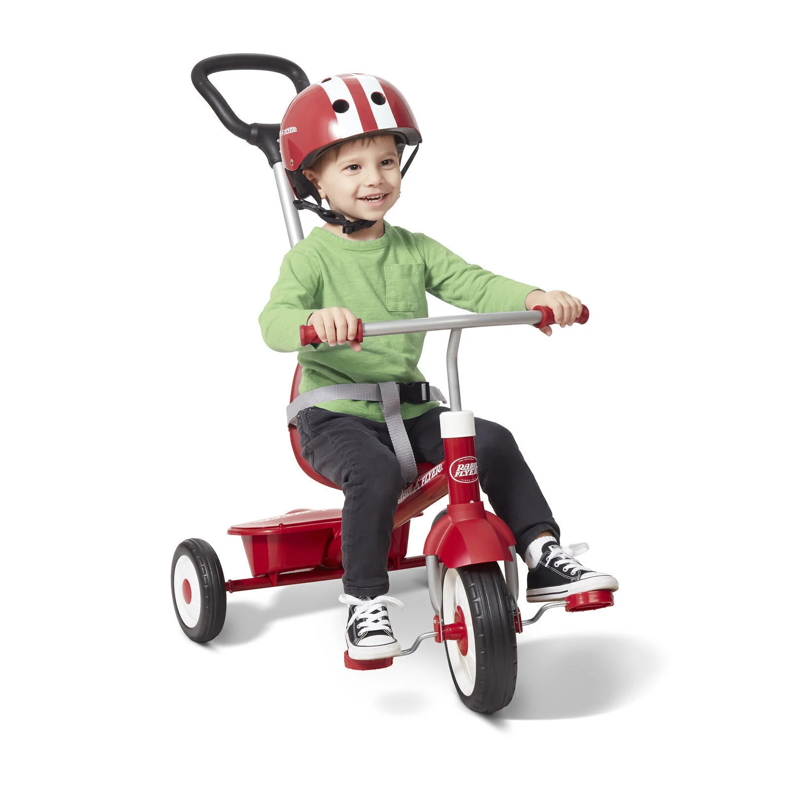 3-in-1 Adjustable Red Trike with Push Handle for Growing Boys – Stroll, Ride, and Play in 3 Stages - Image 7