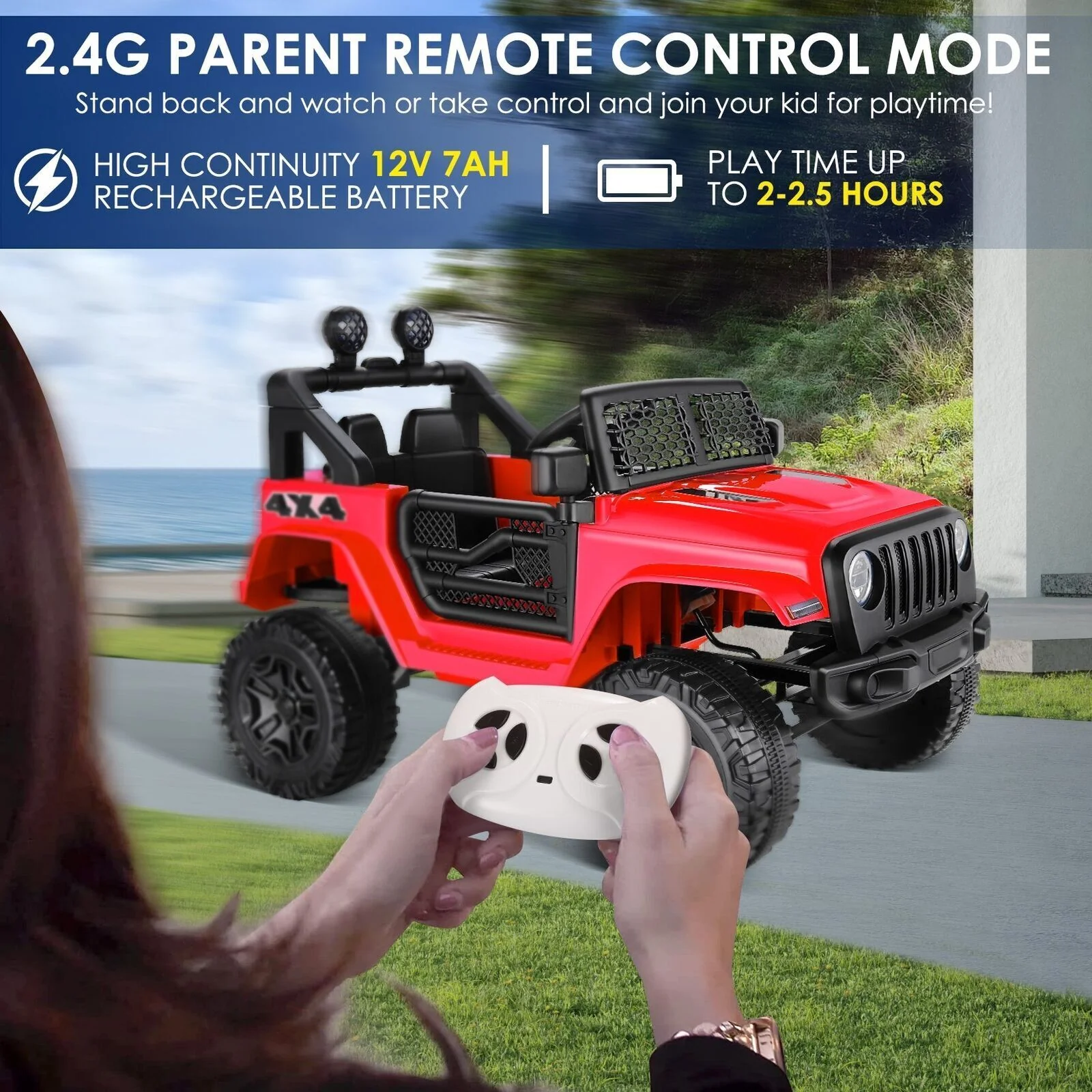 3-Speed Electric Ride-On Car for Kids with Remote Control - Motorized Toy for Endless Fun! - Image 36