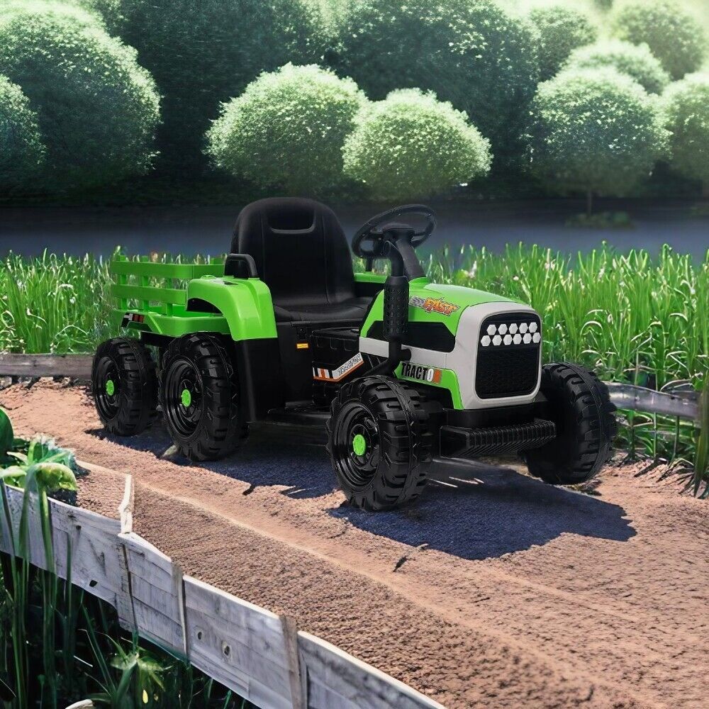 3-Speed Electric Ride-On Tractor for Kids with Trailer and Remote Control - 12V - Image 4