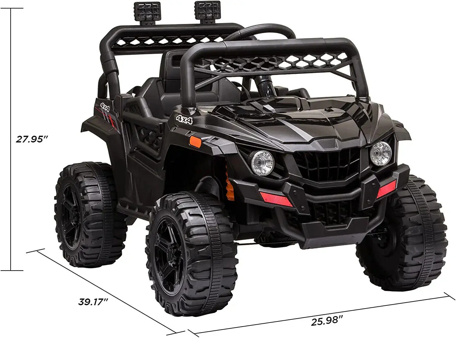 3-Speed Kids Ride On Car Truck with Remote Control and Music Player - Image 7