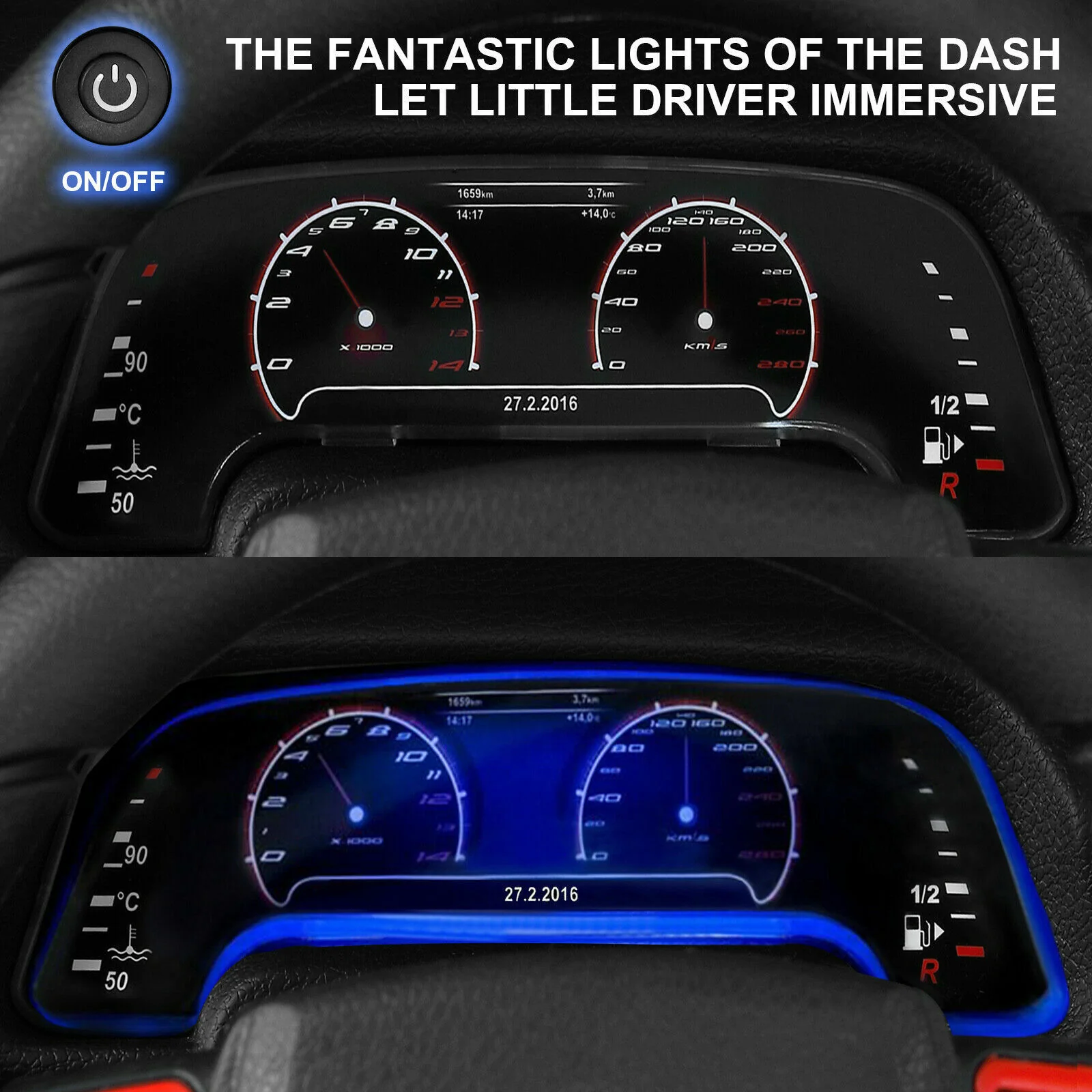 3-Speed Red Ride On Car Truck for Kids with RC, MP3, LED Lights, USB, and Cover - 12V - Image 9