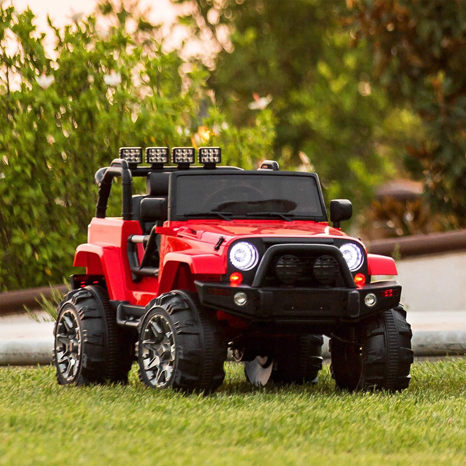 3-Speed Ride-On Truck Toy with Remote Control and LED Lights for Kids, 12V Durable Design - Image 2