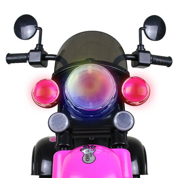 3-Wheel Chopper Ride-On Motorcycle Toy for Kids with LED Headlights - Image 19