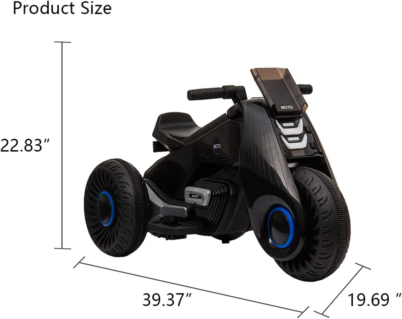 3-Wheel Double Drive Electric Bike for Kids - 6V Ride-On Motorcycle - Image 8
