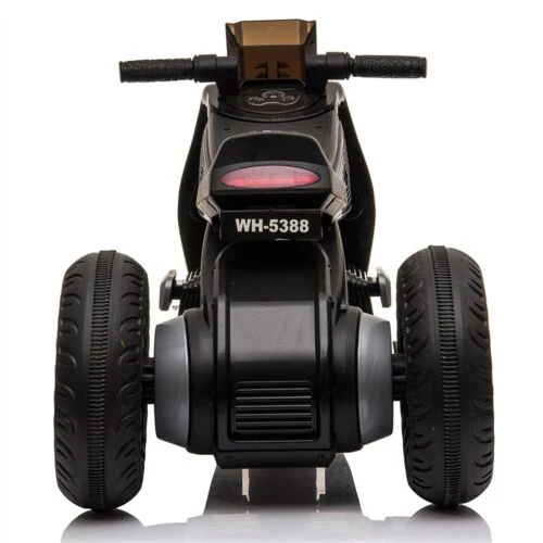 3-Wheel Double Drive Electric Motorcycle for Kids in Sleek Black - Image 7