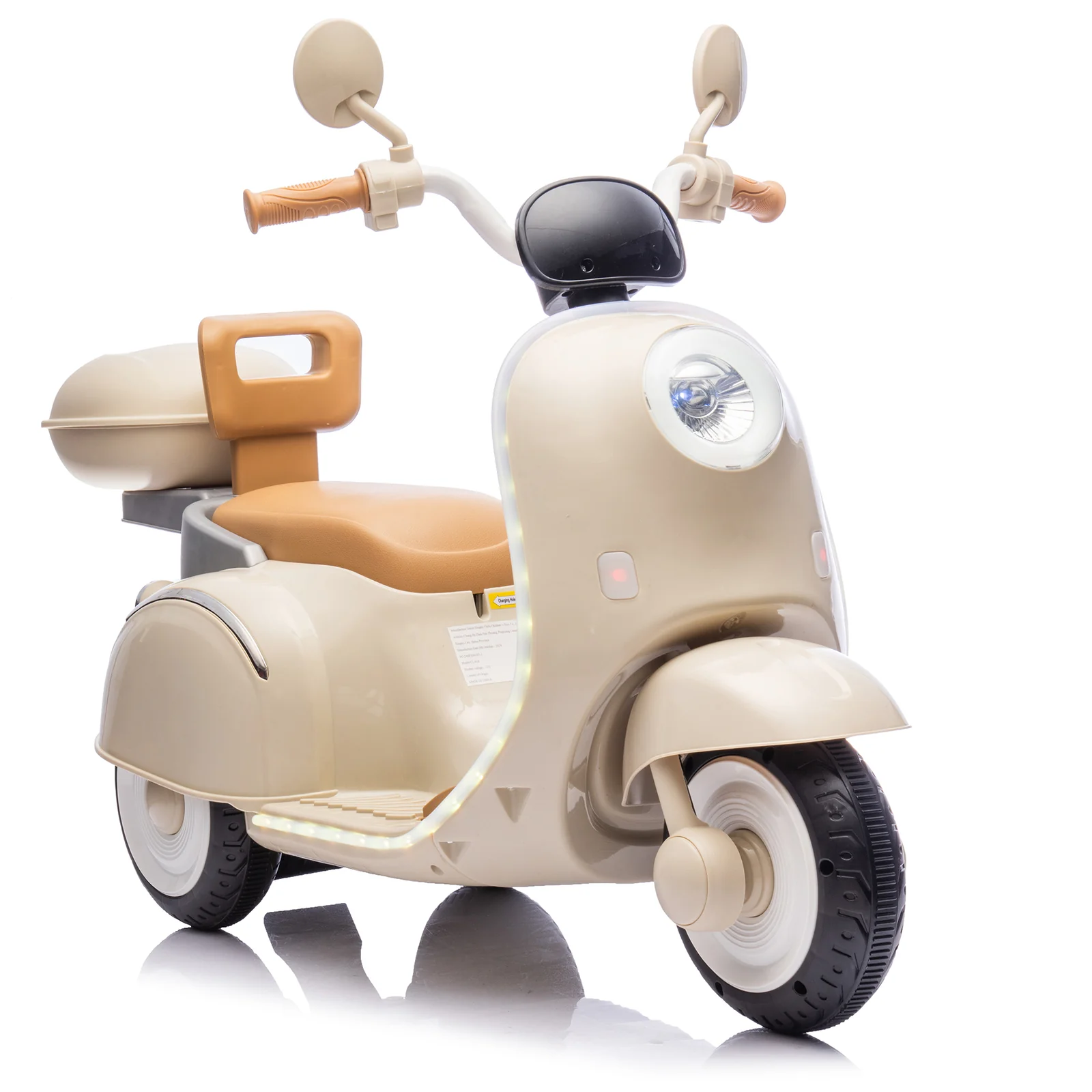 12V Electric 3-Wheel Ride-On Motorcycle for Kids with Large Storage Space, Ages 3-6 - Image 13