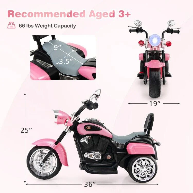 3-Wheel Kids Motorcycle Toy with Lights and Music - Perfect for Training Toddlers - Image 4