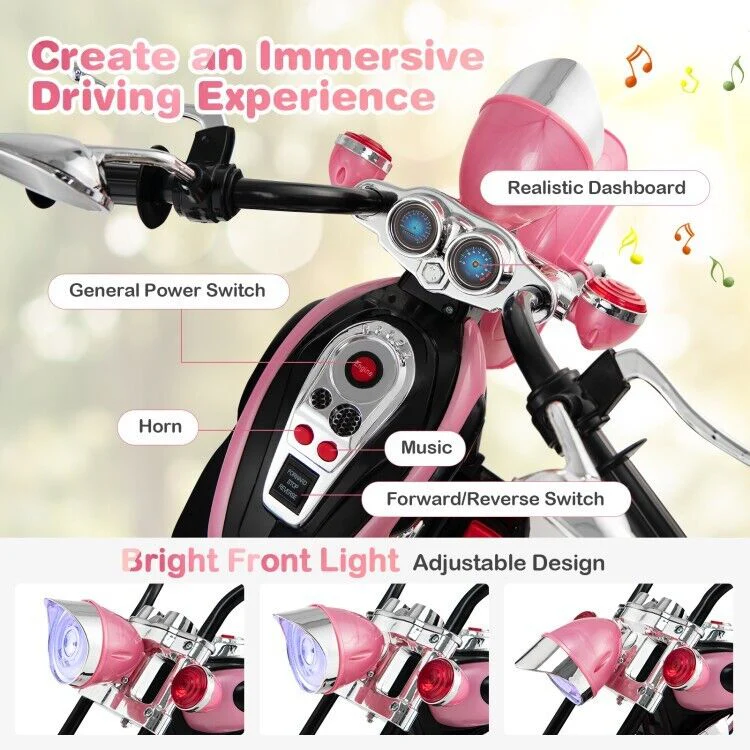 3-Wheel Kids Motorcycle Toy with Lights and Music - Perfect for Training Toddlers - Image 6