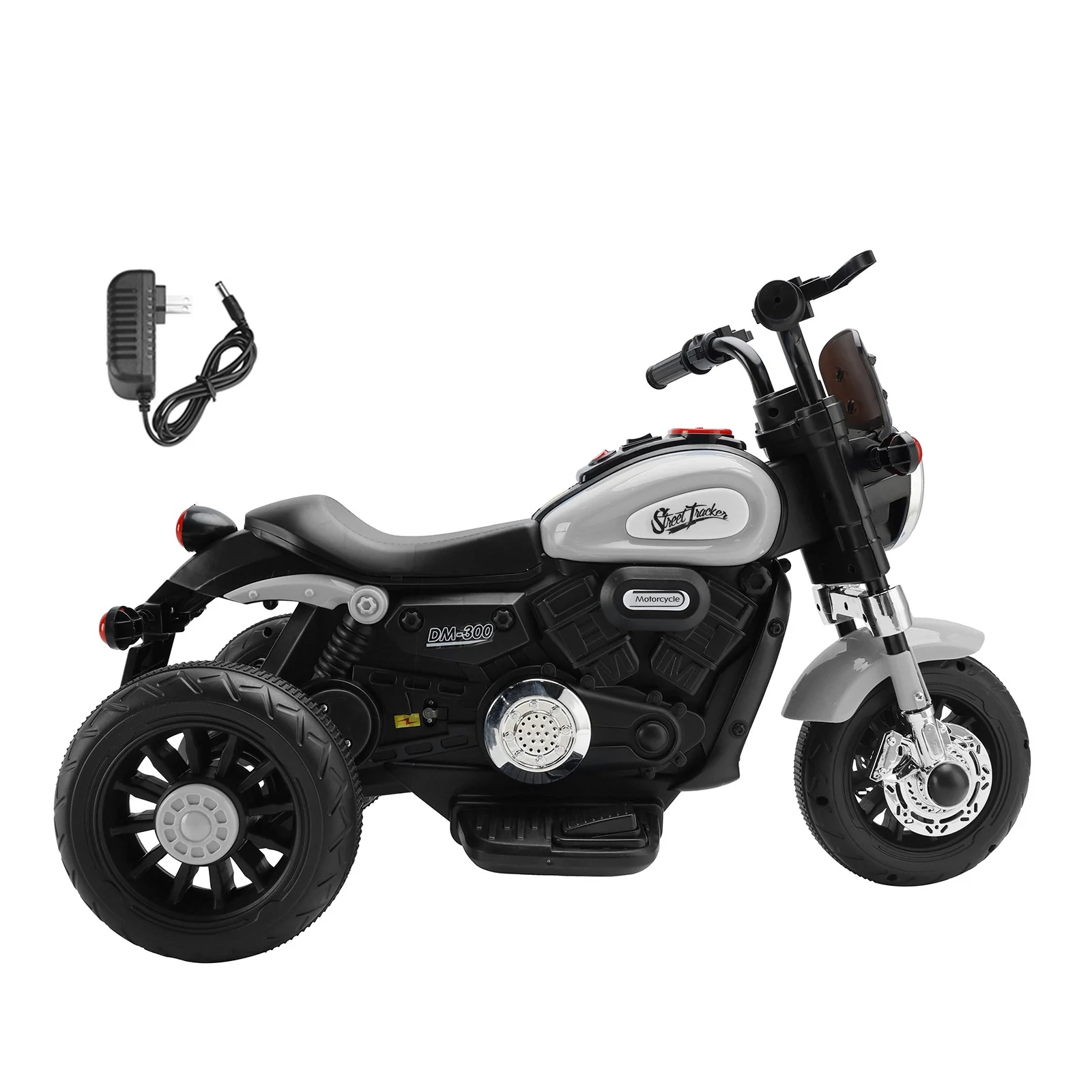 Gray 6V Electric Dual Drive 3-Wheel Ride-On Motorcycle for Kids🏍️ - Image 3