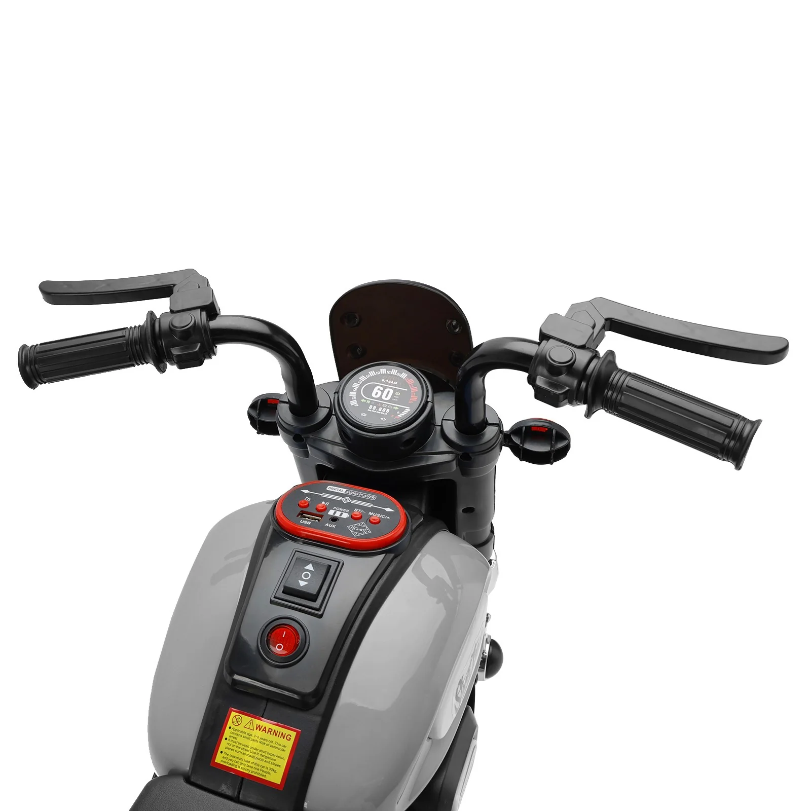 Gray 6V Electric Dual Drive 3-Wheel Ride-On Motorcycle for Kids🏍️ - Image 5