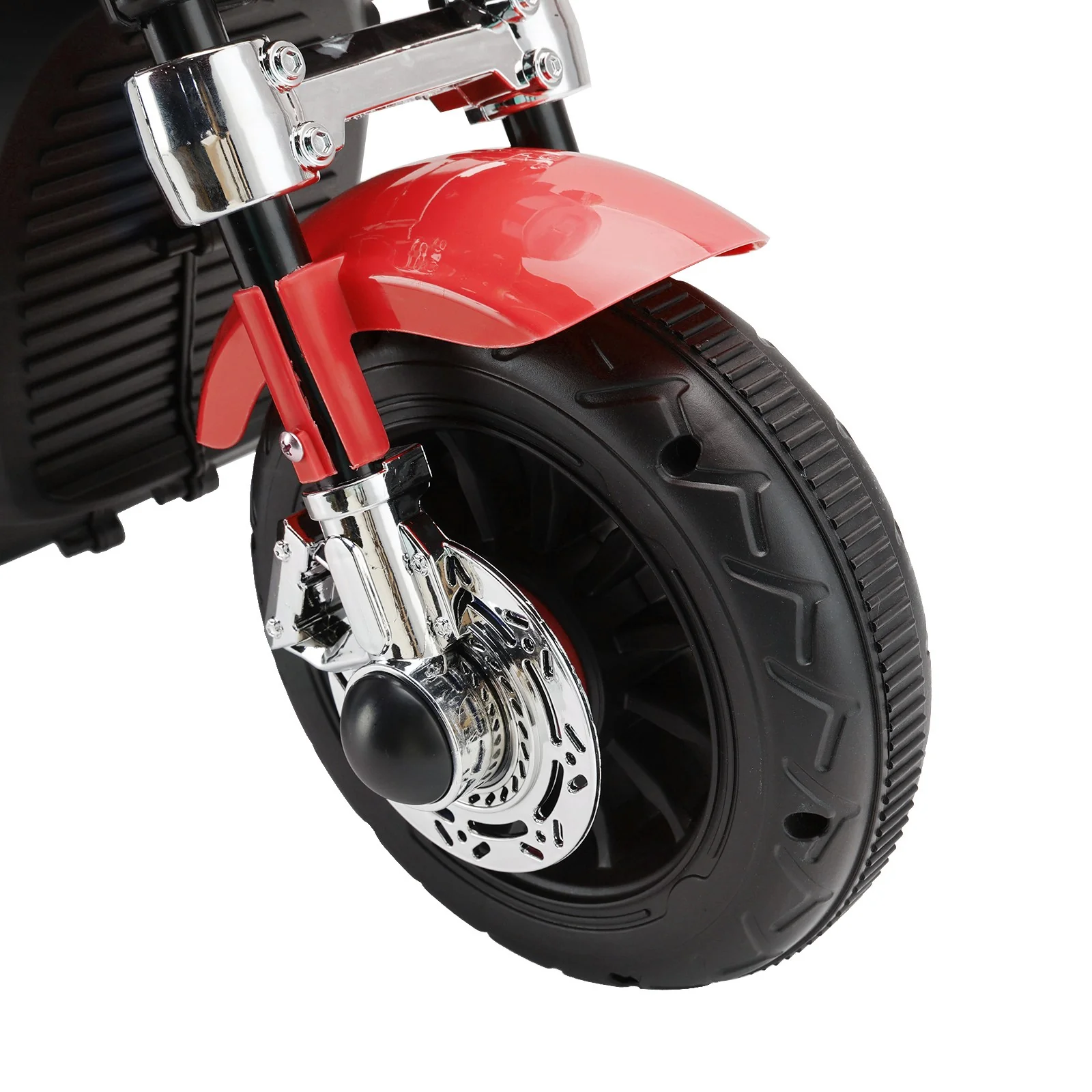 Electric 6V Red Dual Drive 3-Wheel Kids Ride-On Motorcycle - Image 6