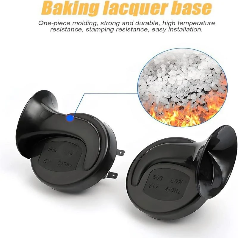 300DB Super Loud Dual-Tone Train Horns Kit for 12V Trucks and Cars - 2 Pieces - Image 5