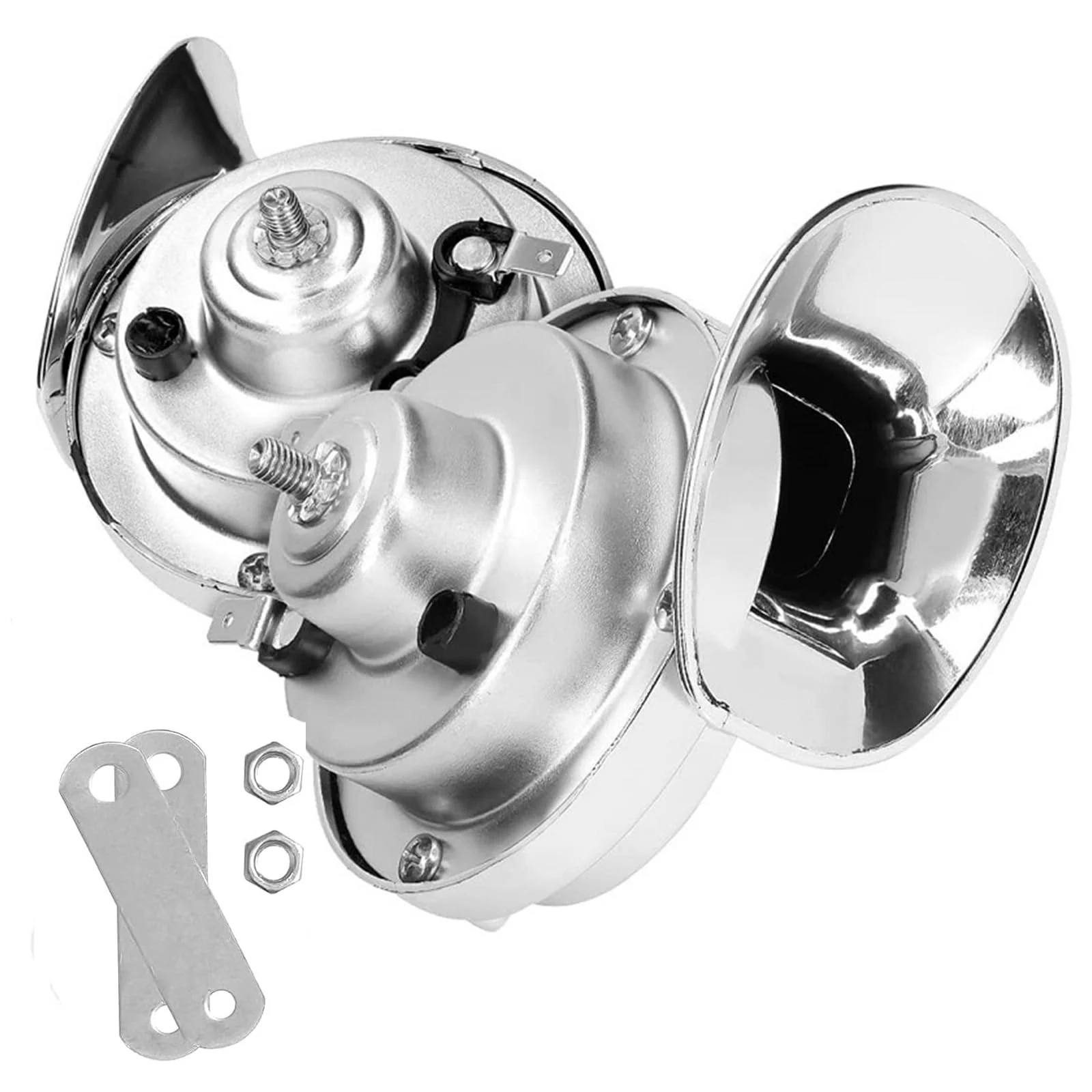 300DB Super Loud Dual Tone Train Horns 12V Car Truck Horn Kit 2pcs