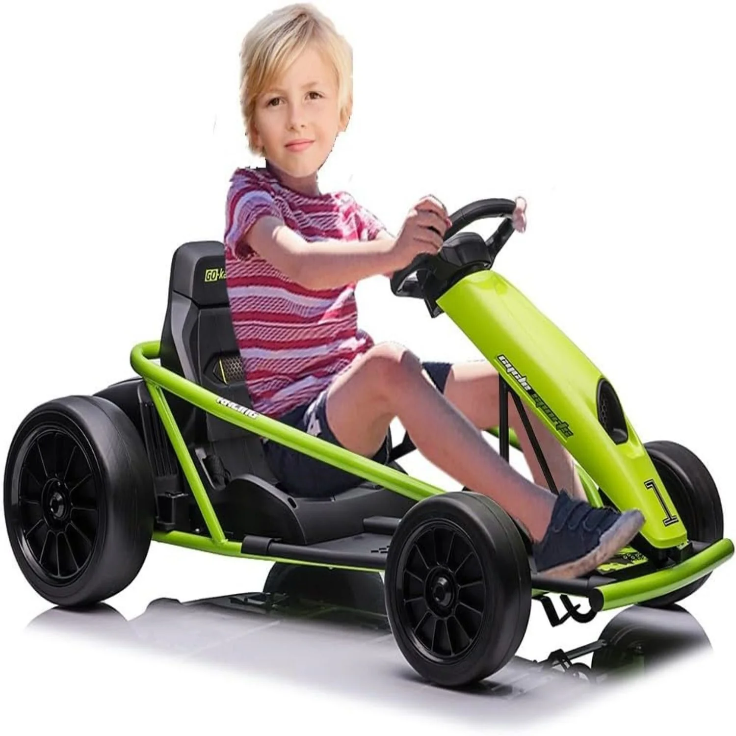 300W*2 Electric Go Kart for Kids 8-12 Years with Music and 175LBS Weight Capacity - Image 3