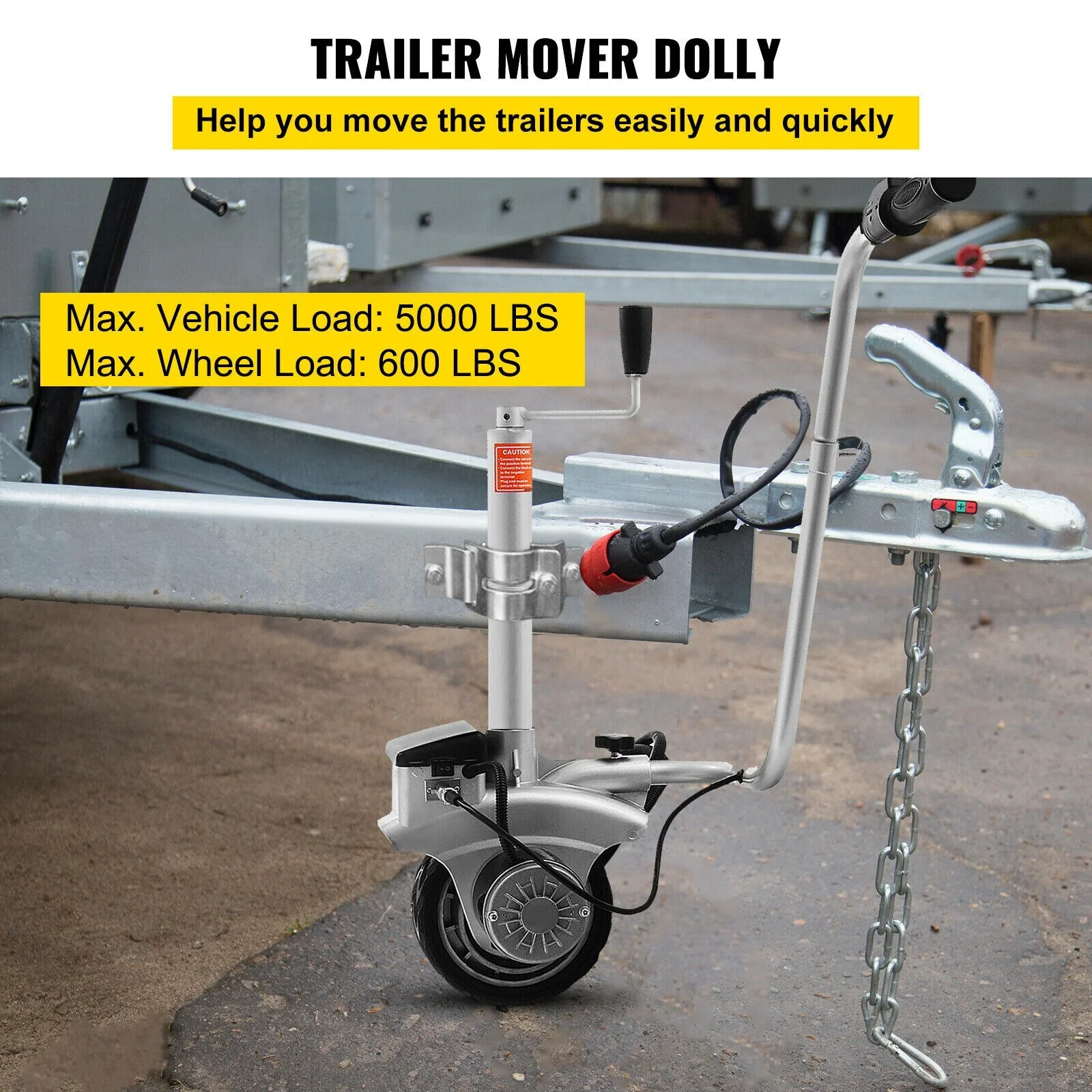 350W 12V Electric Motorized Jockey Wheel for Utility Trailers, Cars, and SUVs - Image 4