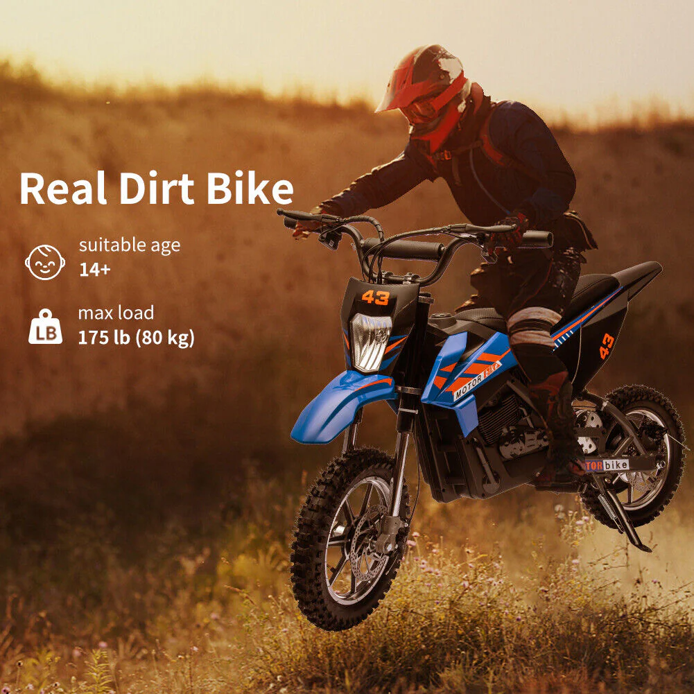 350W/500W Electric Dirt Bike for Kids with Variable Speed and LED Lights - 36V - Image 15