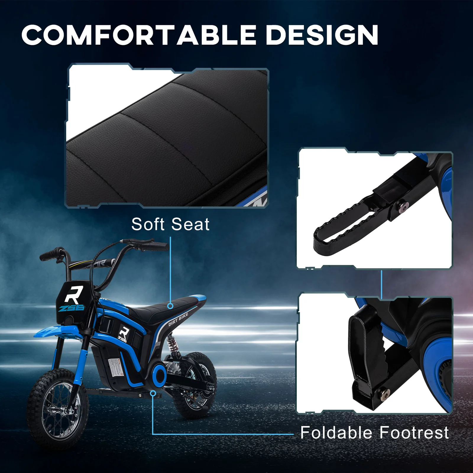 350W Electric Dirt Bike with Twist Grip Throttle, 15 MPH Off-Road Motocross Motorcycle - Image 9