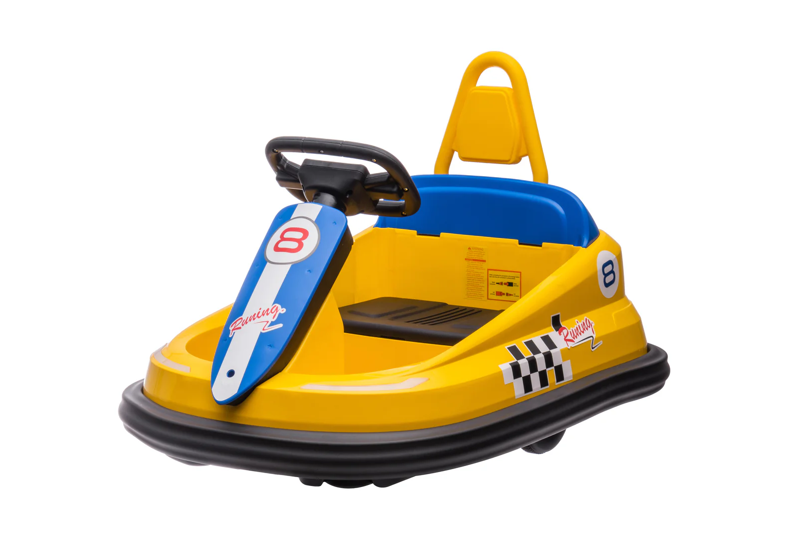 6V Kids Electric Ride-On Toy with 360-Degree Spin and Steering Wheel, 2 MPH Max Speed - Image 7
