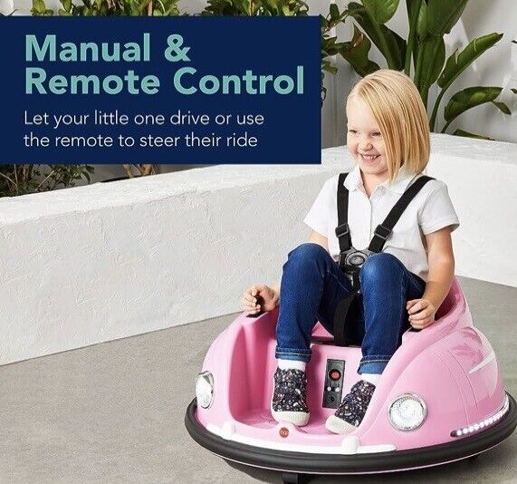 360 Degree Spin Bumper Car Toy for Kids with Remote Control and Safety Harness - Image 3