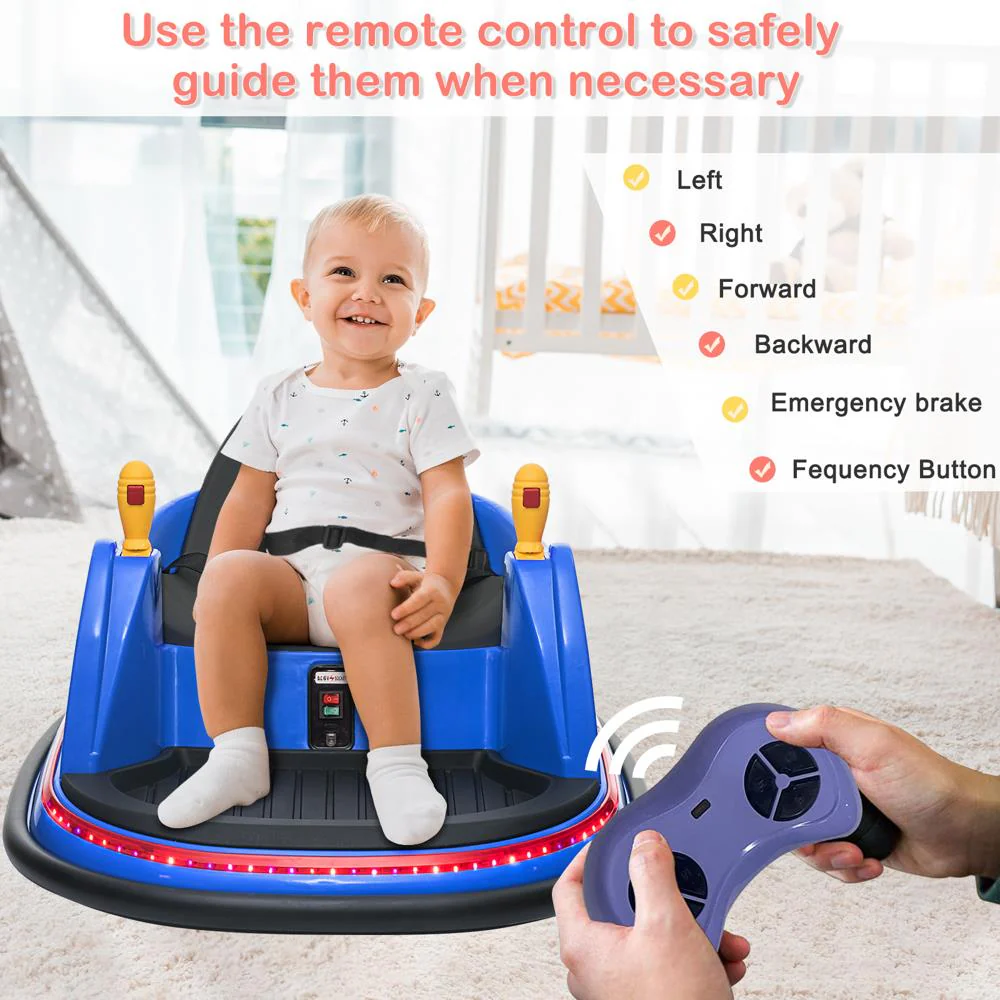 360° Electric Bumper Car for Kids - Battery Powered Ride-On Toy - Image 11