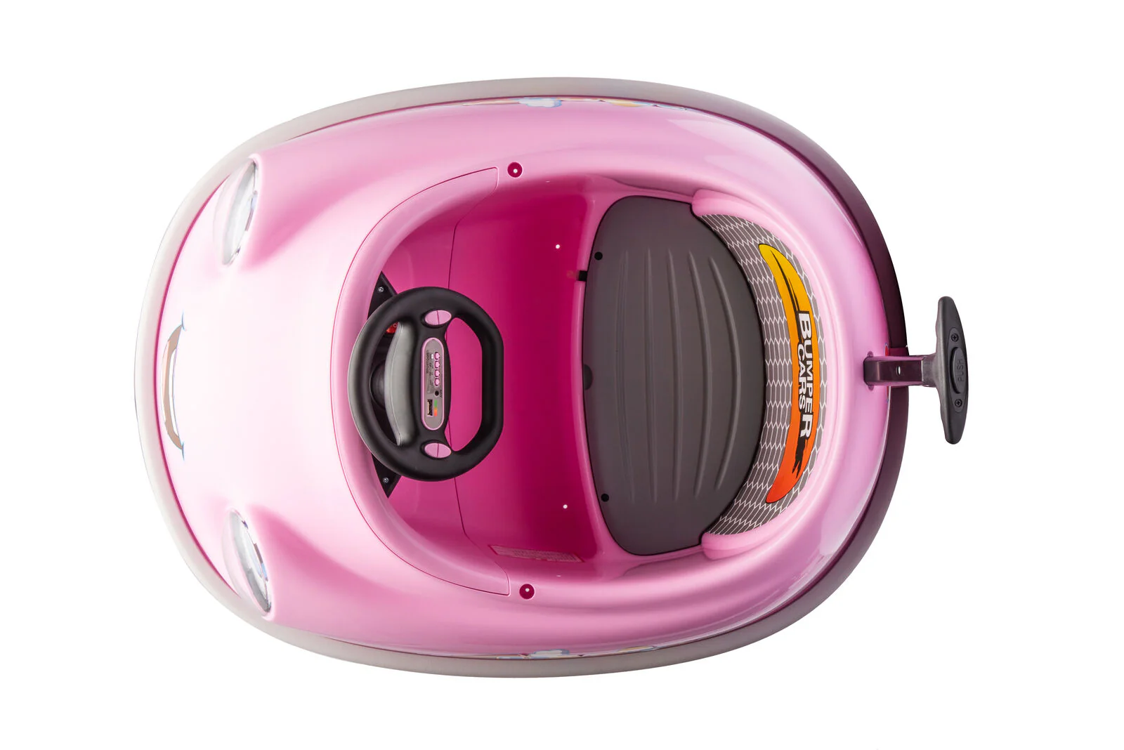 360° Pink Bumper Car Ride-On Toy with LED Remote Control for Kids (12V) - Image 18