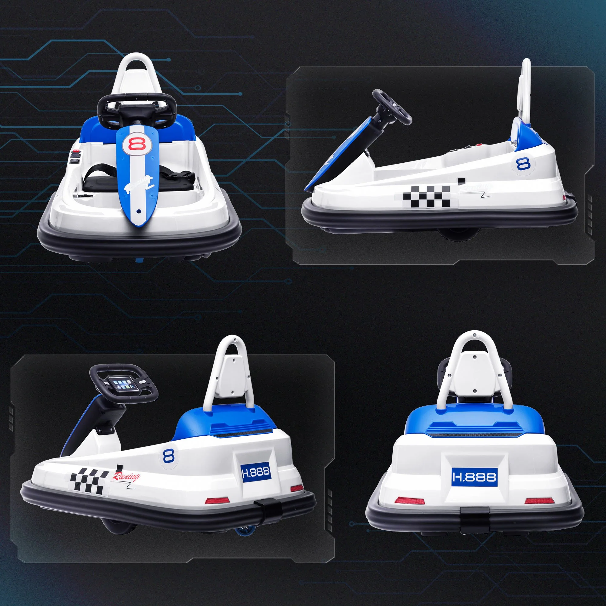 360° Rotating Electric Bumper Car for Kids - Fun Ride On Toy with 6V Battery - Image 11