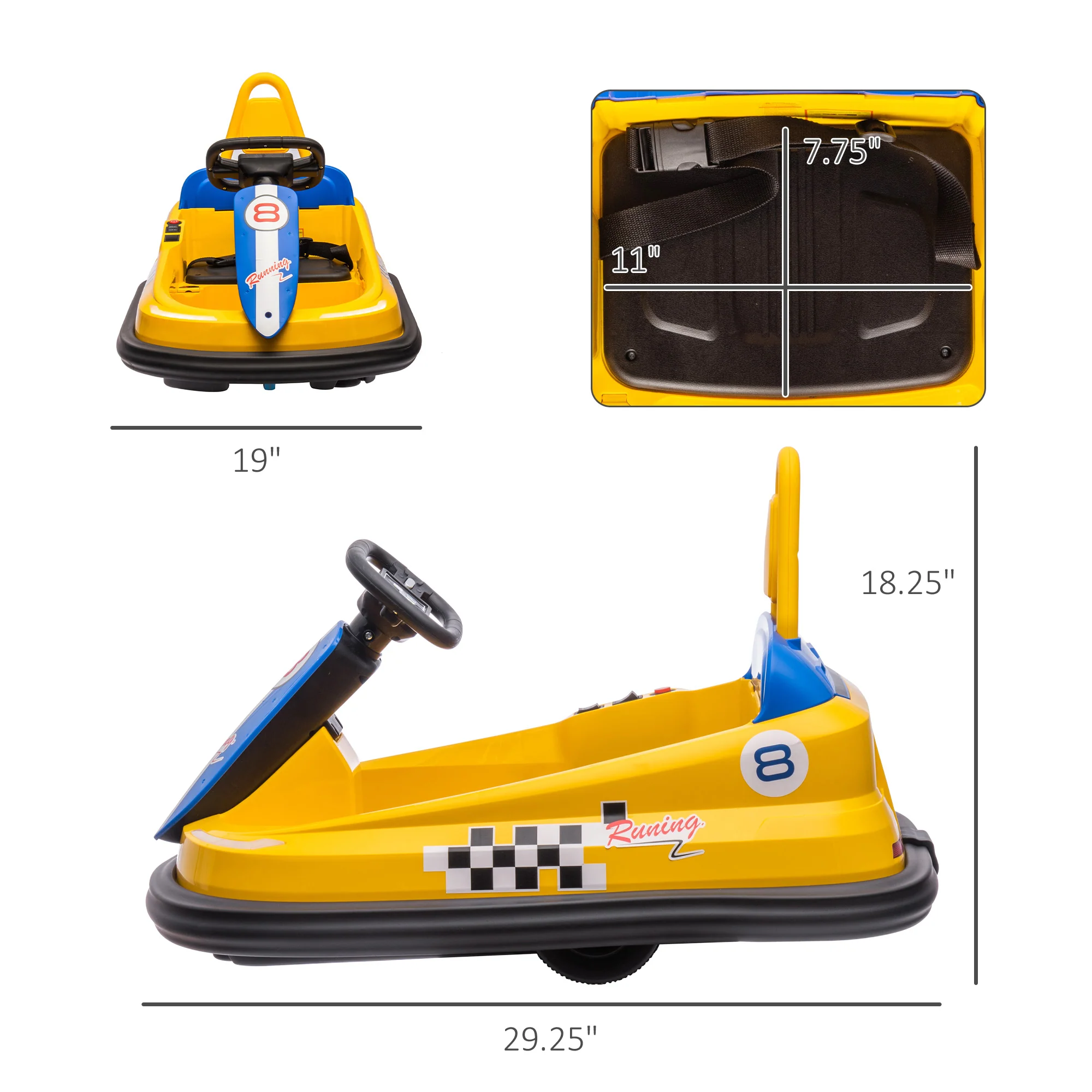 360° Rotating Electric Bumper Car for Kids - Fun Ride On Toy with 6V Battery - Image 14