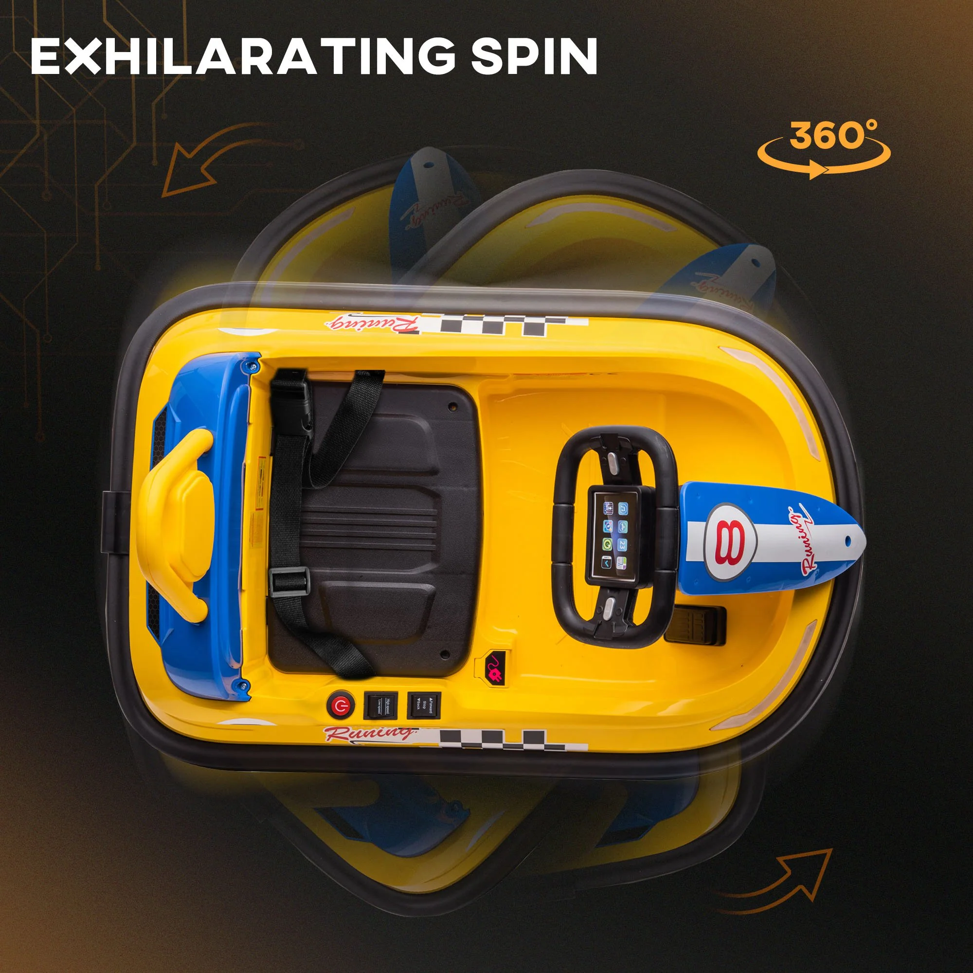 360° Rotating Electric Bumper Car for Kids - Fun Ride On Toy with 6V Battery - Image 17
