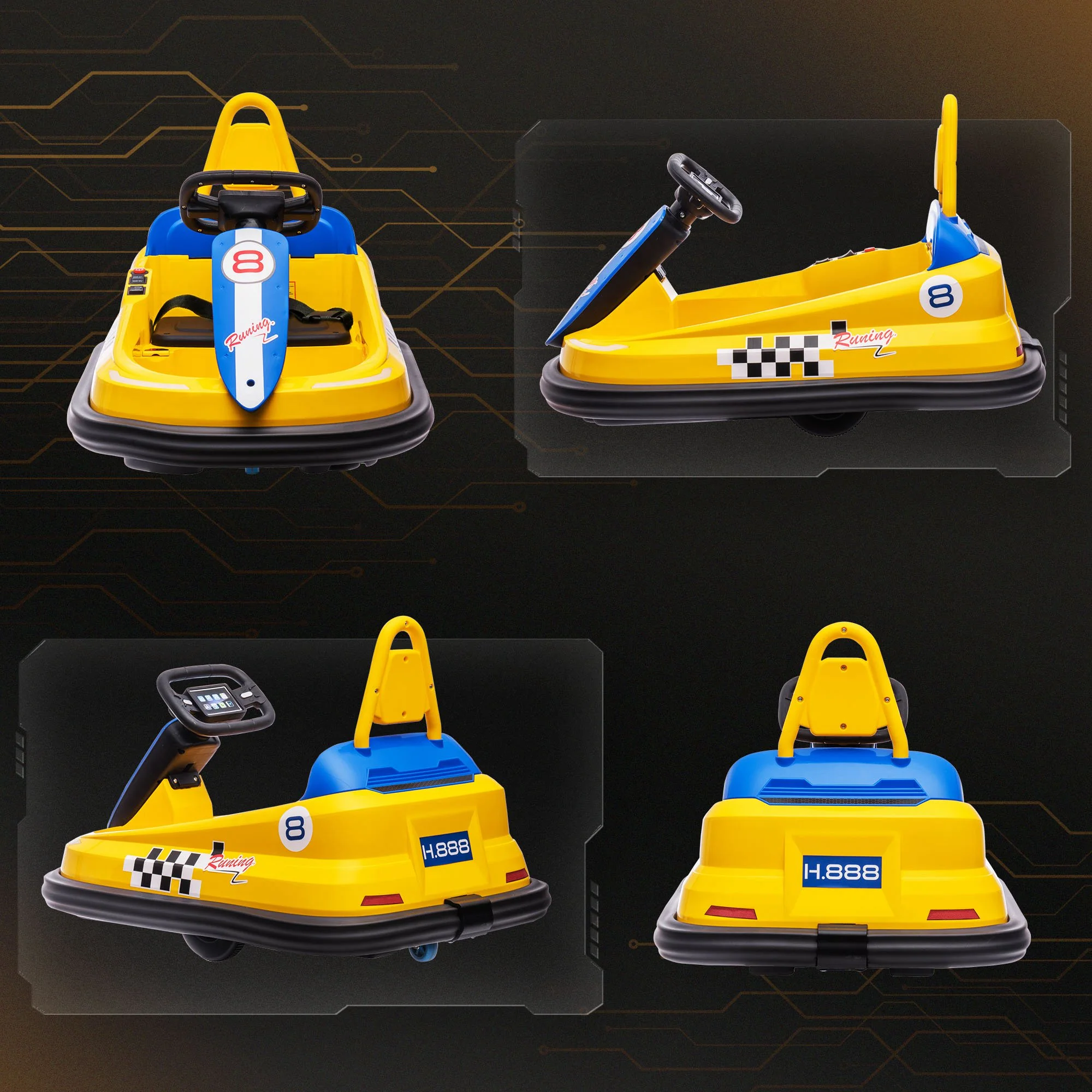 360° Rotating Electric Bumper Car for Kids - Fun Ride On Toy with 6V Battery - Image 22