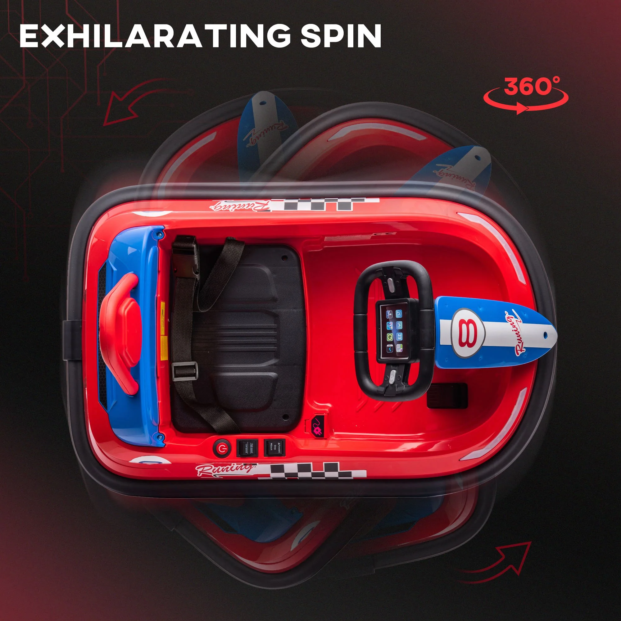 360° Rotating Electric Bumper Car for Kids - Fun Ride On Toy with 6V Battery - Image 28