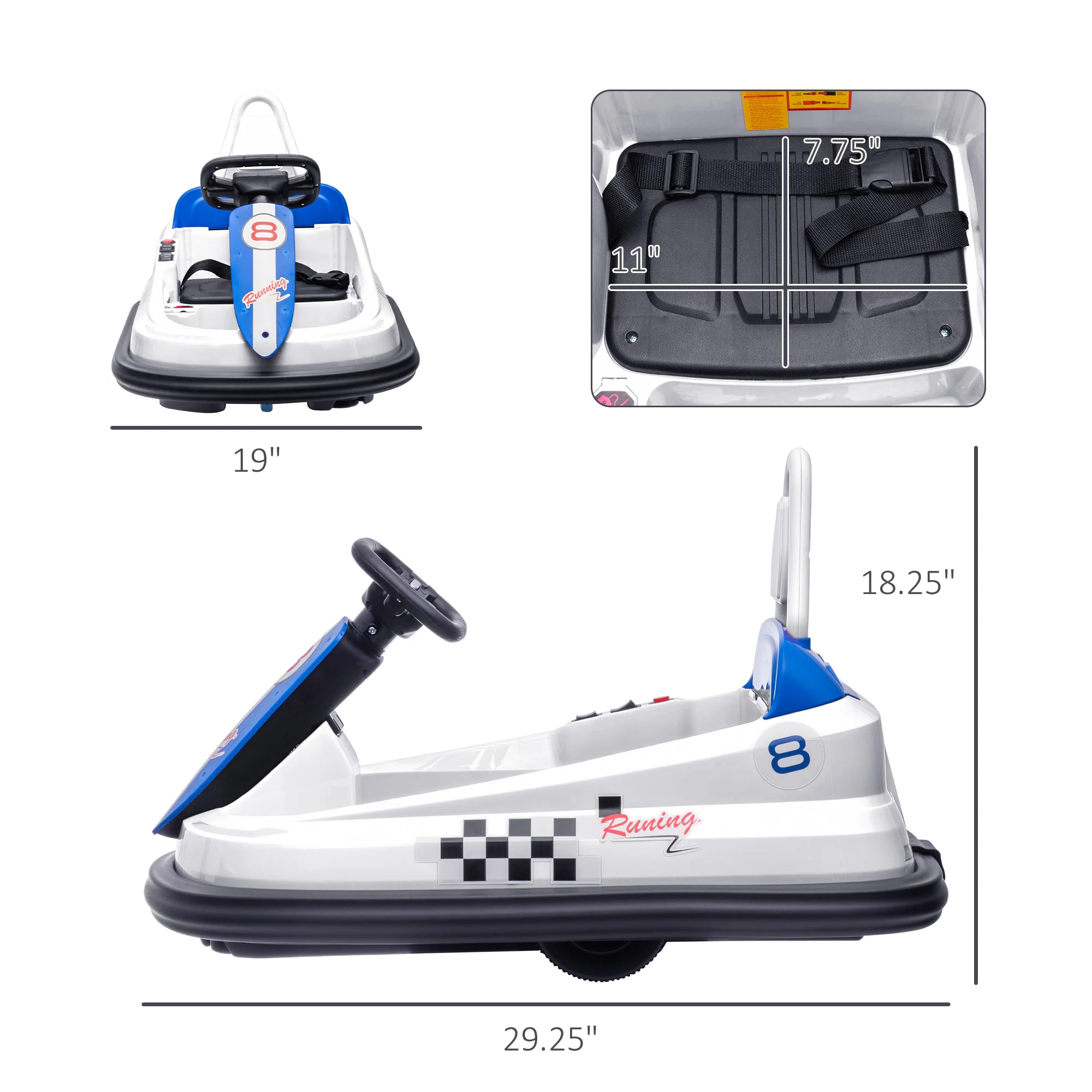 360° Rotating Electric Bumper Car for Kids - Fun Ride On Toy with 6V Battery - Image 3
