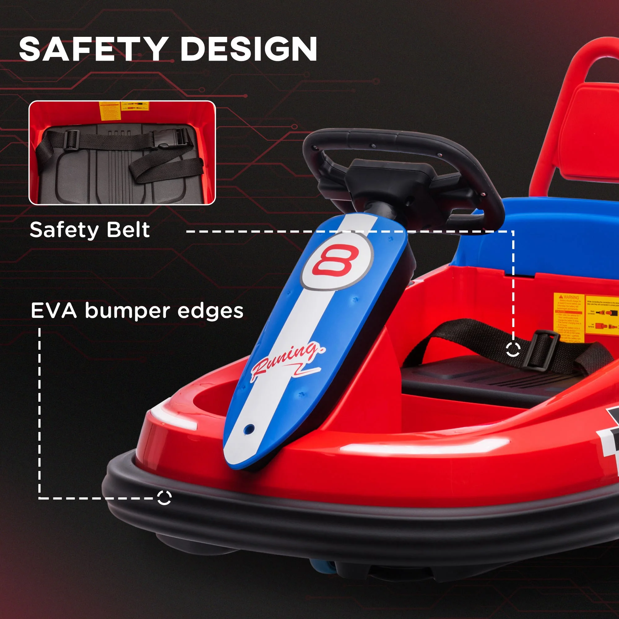 360° Rotating Electric Bumper Car for Kids - Fun Ride On Toy with 6V Battery - Image 30