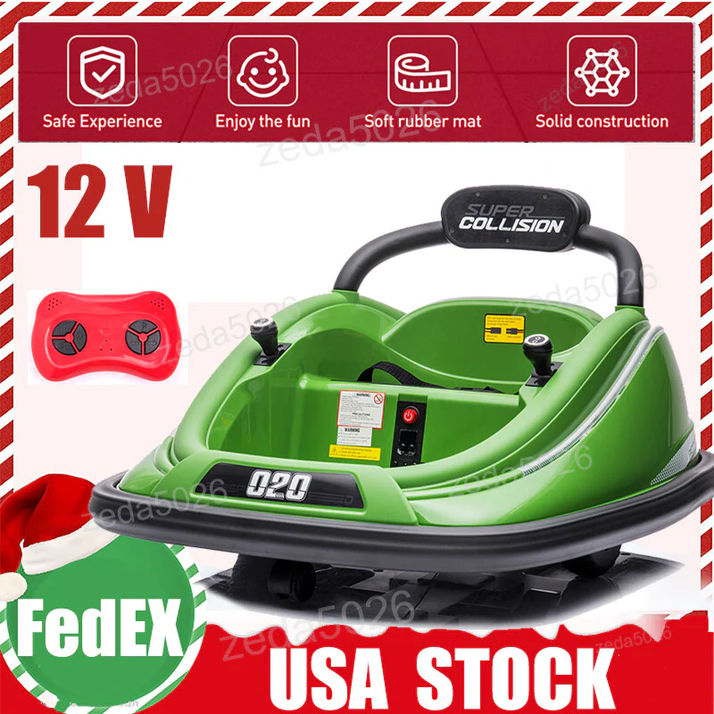 12V Kids Electric Ride-On Bumper Car with 360° Spin and Parent Remote Control - Image 12