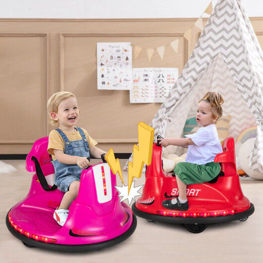 360 Spin Electric Ride-On Bumper Car for Kids and Toddlers - Red - Image 4