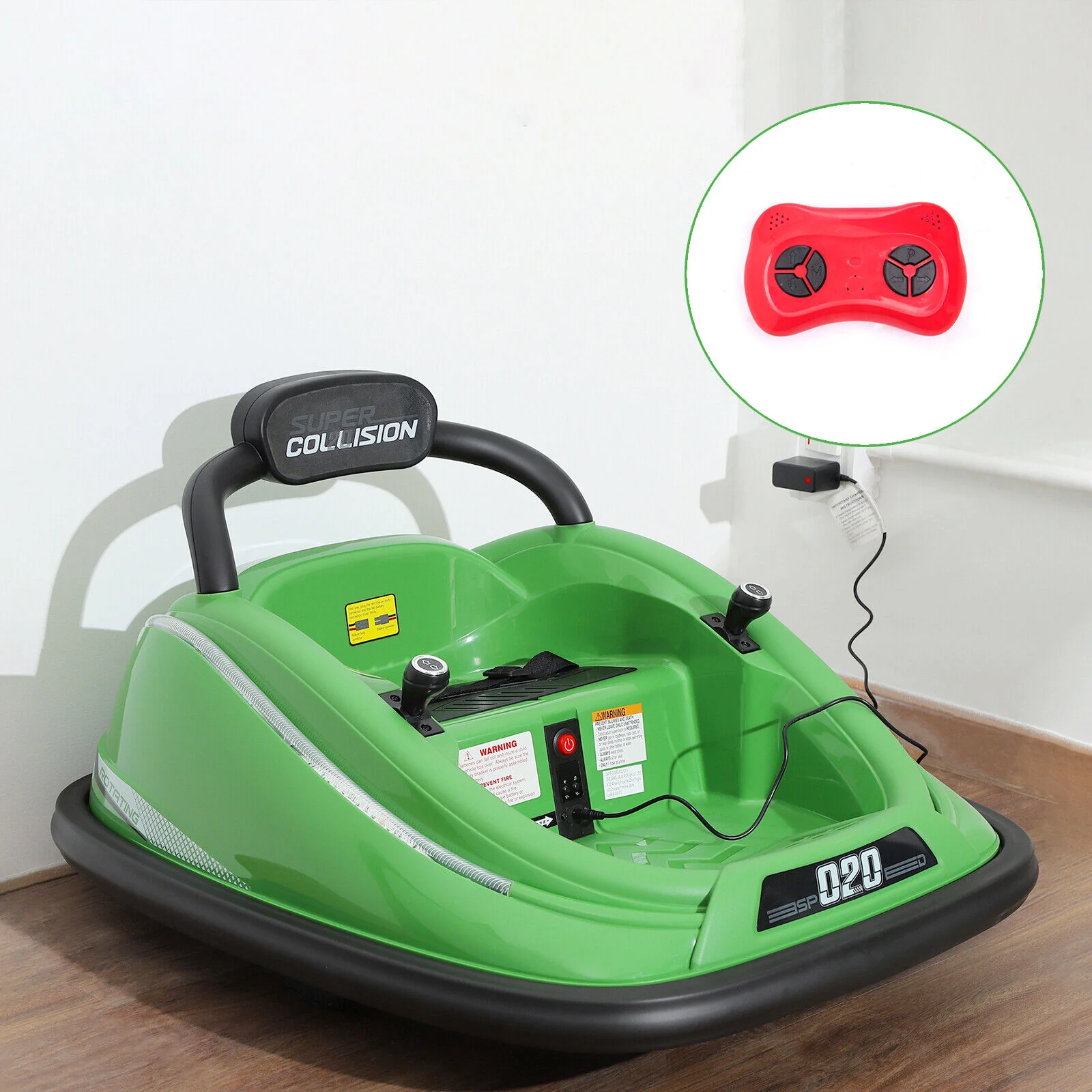 360° Spin Electric Ride-On Car for Kids with Parent Remote Control - Bumper Vehicle Toy (12V) - Image 2