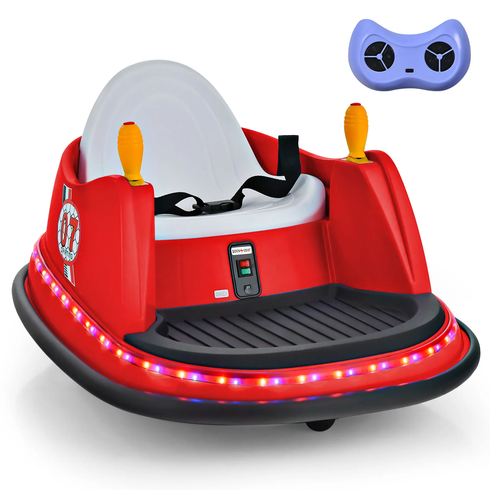 360° Spin Race Bumper Car Ride-On Toy for Kids with Remote Control - 12V Vehicle - Image 29