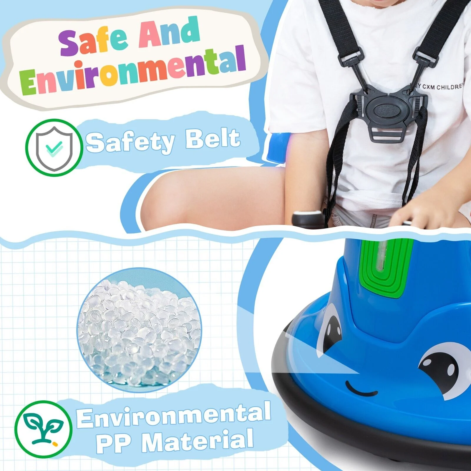 360° Spinning Bumper Car Electric Vehicle with Remote Control and Lights - Image 11