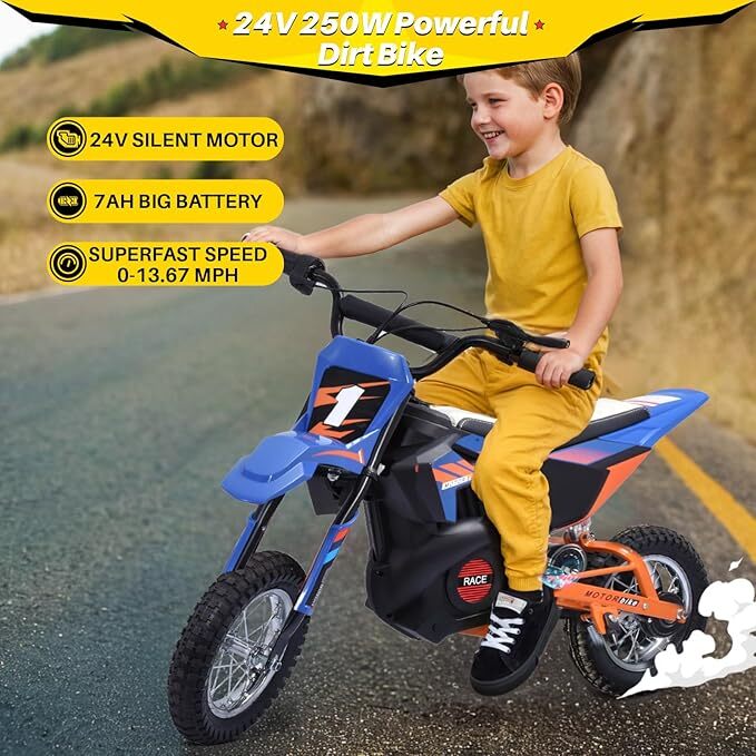 36V 650W Kids Electric Dirt Bike Motocross Motorcycle with 7MPH Max Speed - Image 22