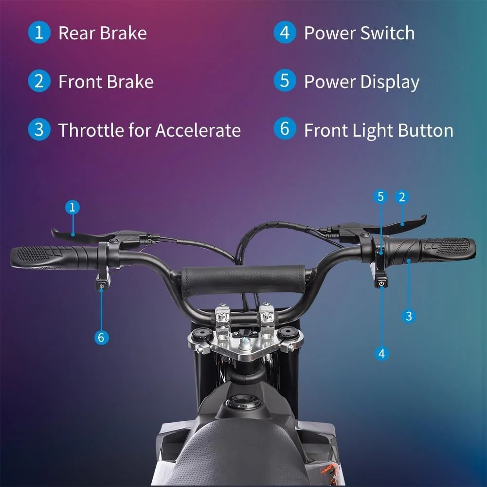 36V Electric Dirt Bike for Kids 10+ with 350W Brushless Motor - Image 10