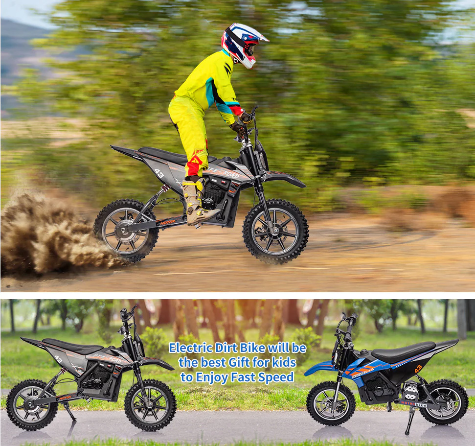 36V Electric Ride-On Dirt Bike with Front and Rear Brakes for Teens - Image 2