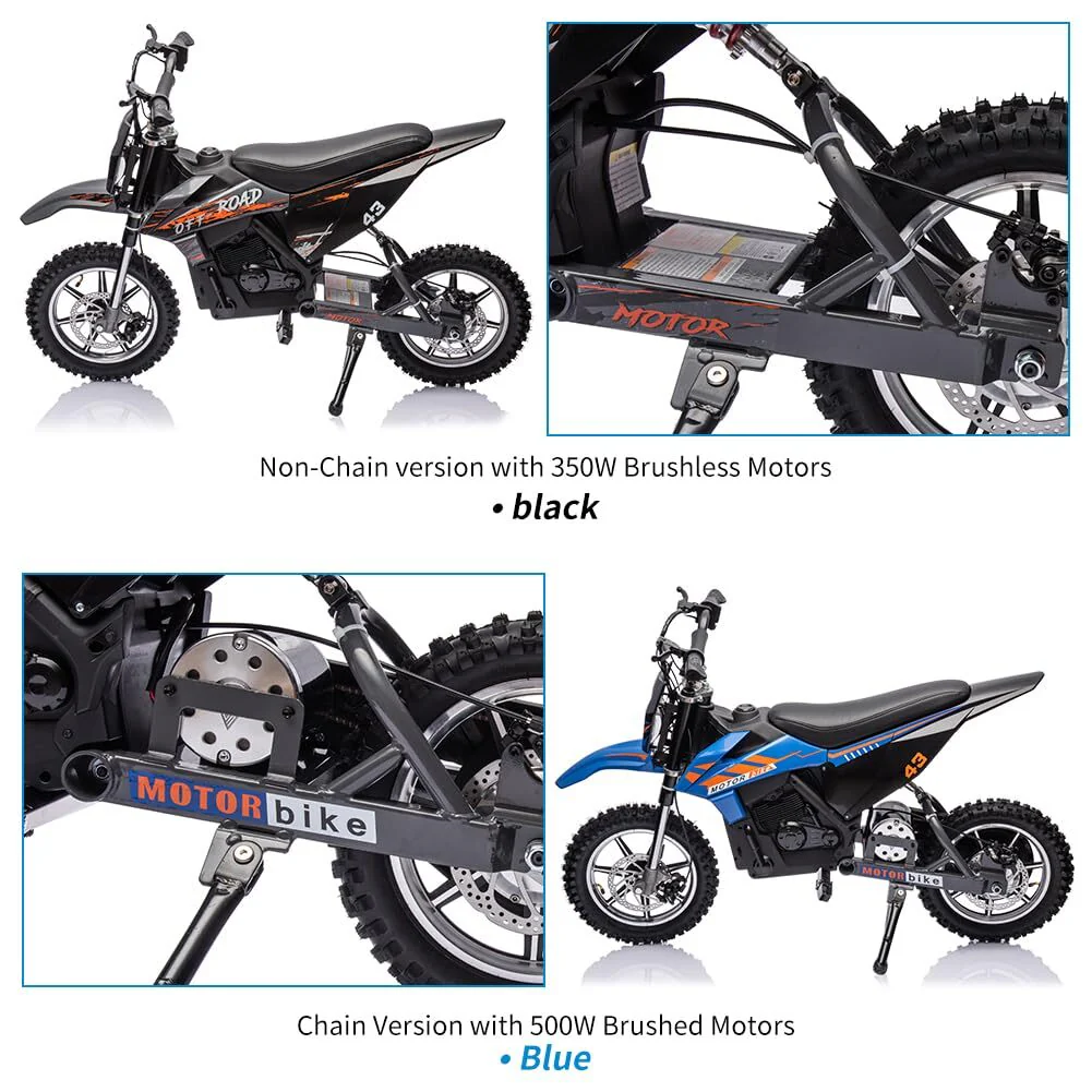 36V Electric Battery-Powered Off-Road Ride-On Motorcycle for Kids - Image 10
