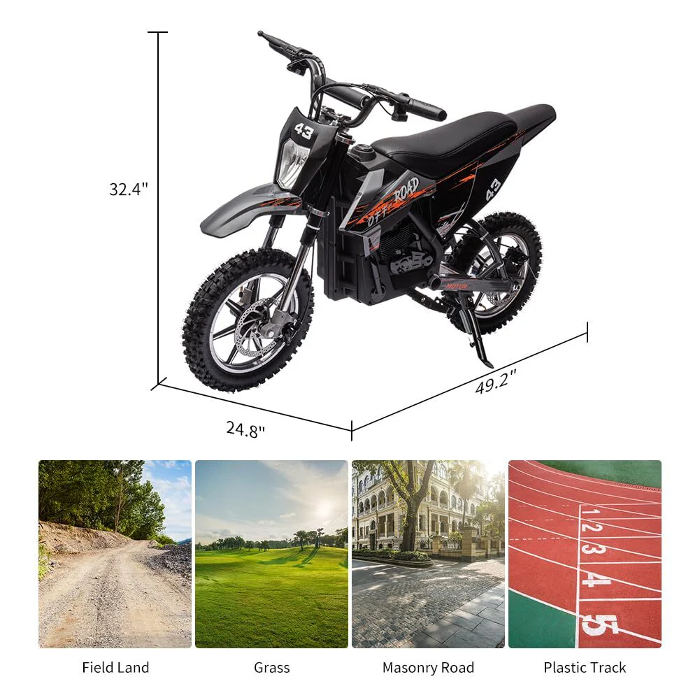 36V Electric Ride-On Dirt Bike for Kids with Battery Power and LED Lights - Image 6